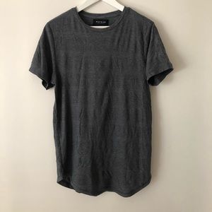 PACSUN GRAY LONGER FIT T SHIRT